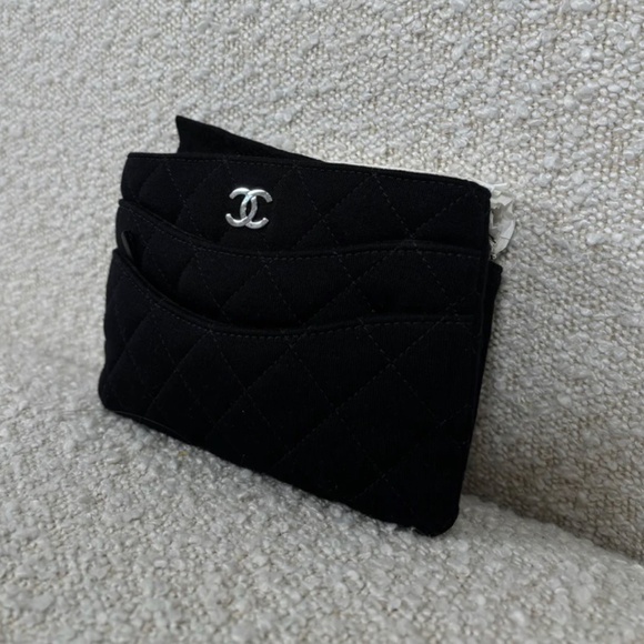 Authentic Pre-Owned Chanel Sac Wallet on Chain Black Jersey - Picture 10 of 11